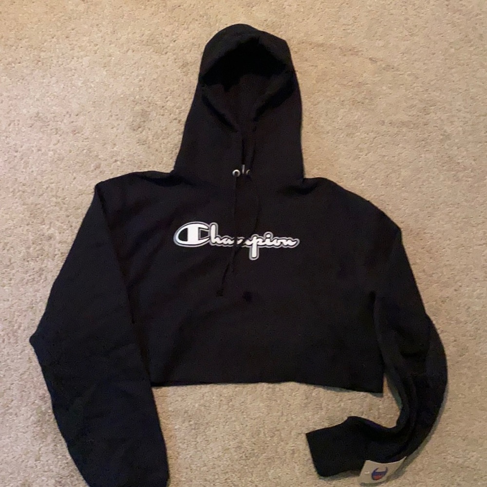 CHAMPION Crop top hooded sweatshirt